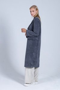 Κοτλέ παλτό grey