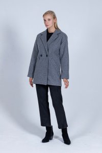 Short oversized coat grey