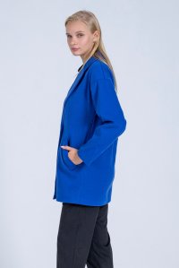 Short oversized coat royal blue
