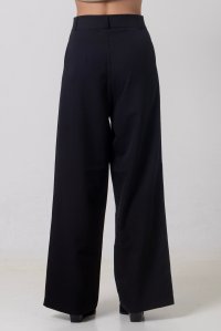 High-waist loose pants black
