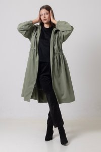 Oversized trench coat khaki