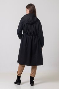 Oversized trench coat black