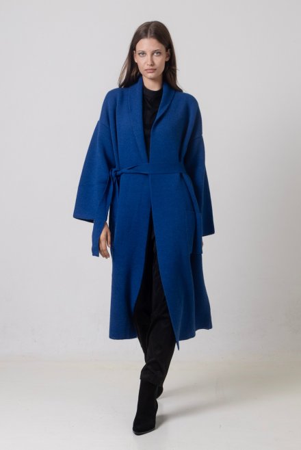 Παλτό με αλπακά blue