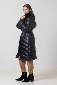 Long puffer coat black