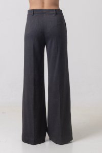 Flare pants with crease dark grey
