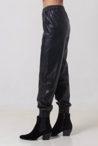 Faux leather truck pants black