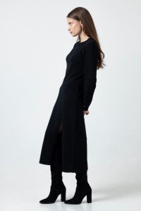 Cashmere blend maxi dress black