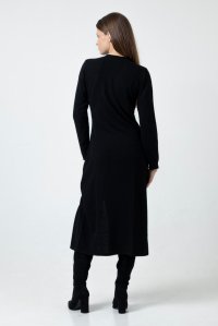 Cashmere blend maxi dress black