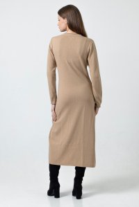 Cashmere blend maxi dress camel