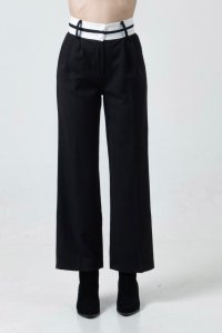 'Ισιο παντελόνι με πιέτες black