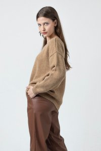 Basic πουλόβερ με αλπακά camel