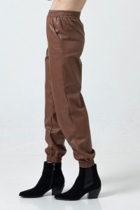 Faux leather truck pants tabac