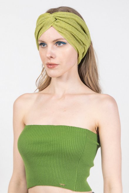 Lurex turban bright green