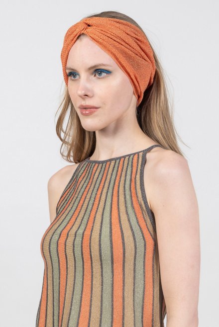 Lurex turban orange