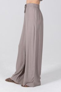 Crepe marocaine wide leg pants with knitted details elephant