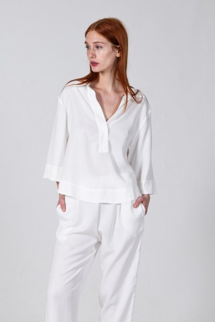 Tencel blouse white