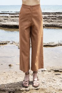 Linen pants terracotta