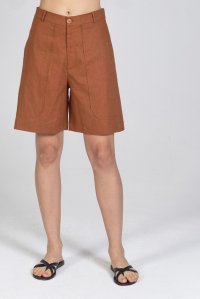 Linen shorts terracotta