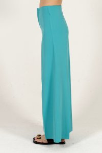 Stretch extra-flare pants teal
