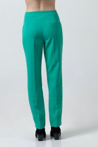 Crepe cut-out pants bright green
