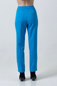Crepe cut-out pants baby blue