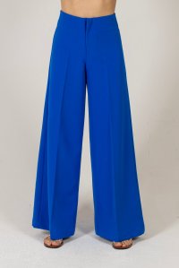 Stretch extra-flare pants royal blue