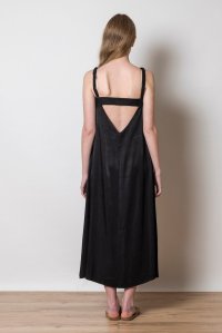 Μίντι φόρεμα με πλεκτές λεπτομέρειες black