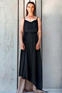 Maxi two layers dress gold-black
