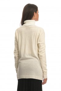 Wrap knitted blouse ivory