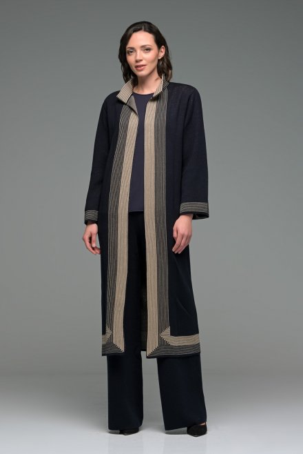 Two tone wool blend cardigan