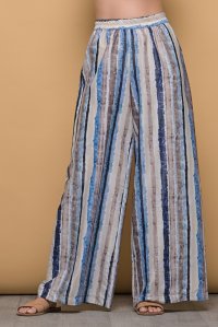 Basic παντελόνα blue stripes