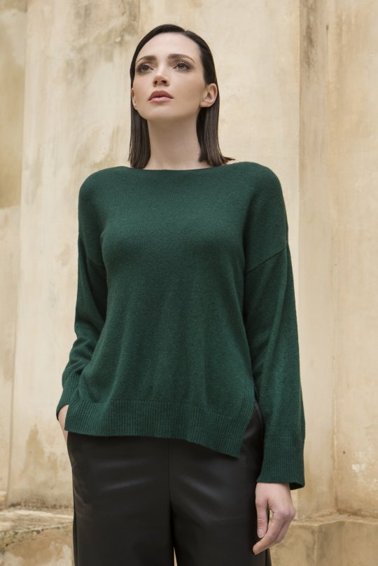 Cashmere blend cropped sweater