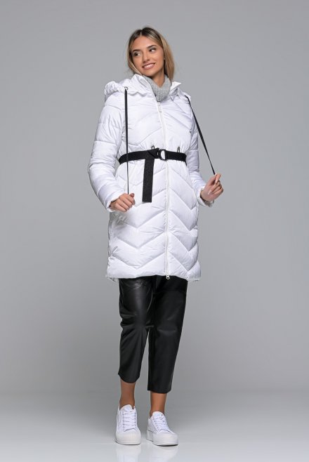 Quilted padded with knitted details