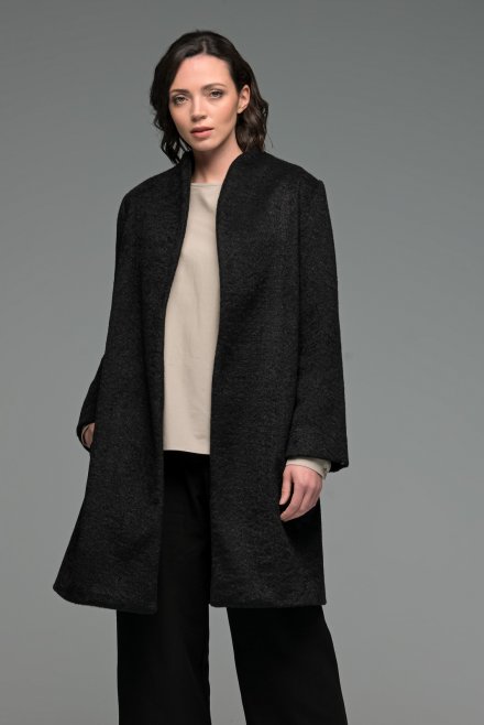 Παλτό με όρθιο γιακά black