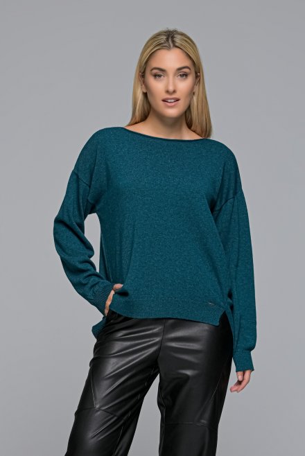 Cotton blend relaxed sweater