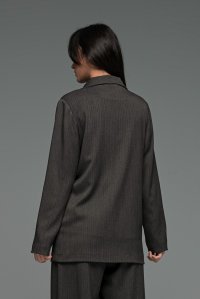 Oversized double breasted blazer dark grey